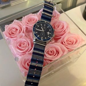Mens Navy Face Fossil Watch